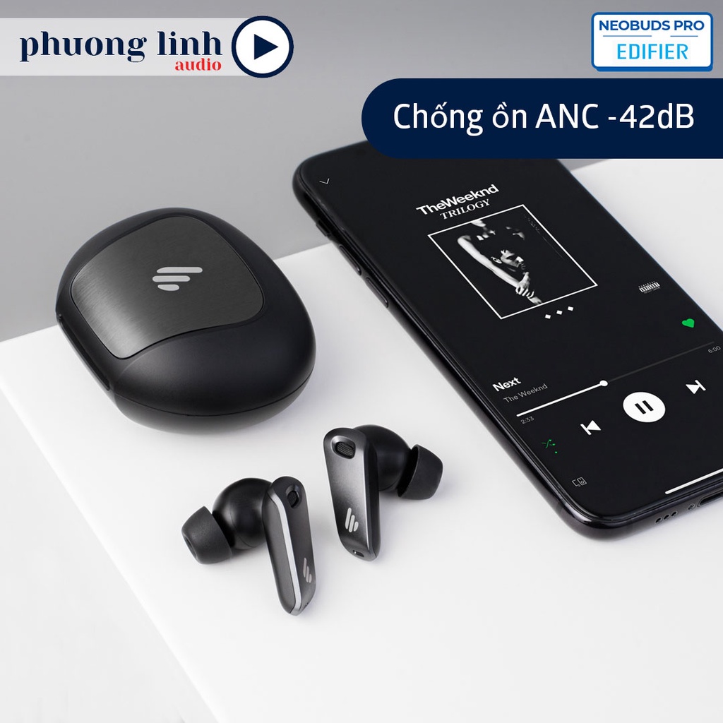 Tai nghe bluetooth EDIFIER NEOBUDS PRO- HIRES Audio Wireless - Chống ồn chủ động - 6 micro đàm thoại