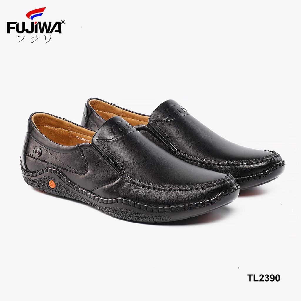 Giày Lười Nam Da Bò FUJIWA - TL2390. Da Thật, Đế Cao Su. Được Đóng Thủ Công (Handmade). Size:  38, 39, 40, 41, 42, 43