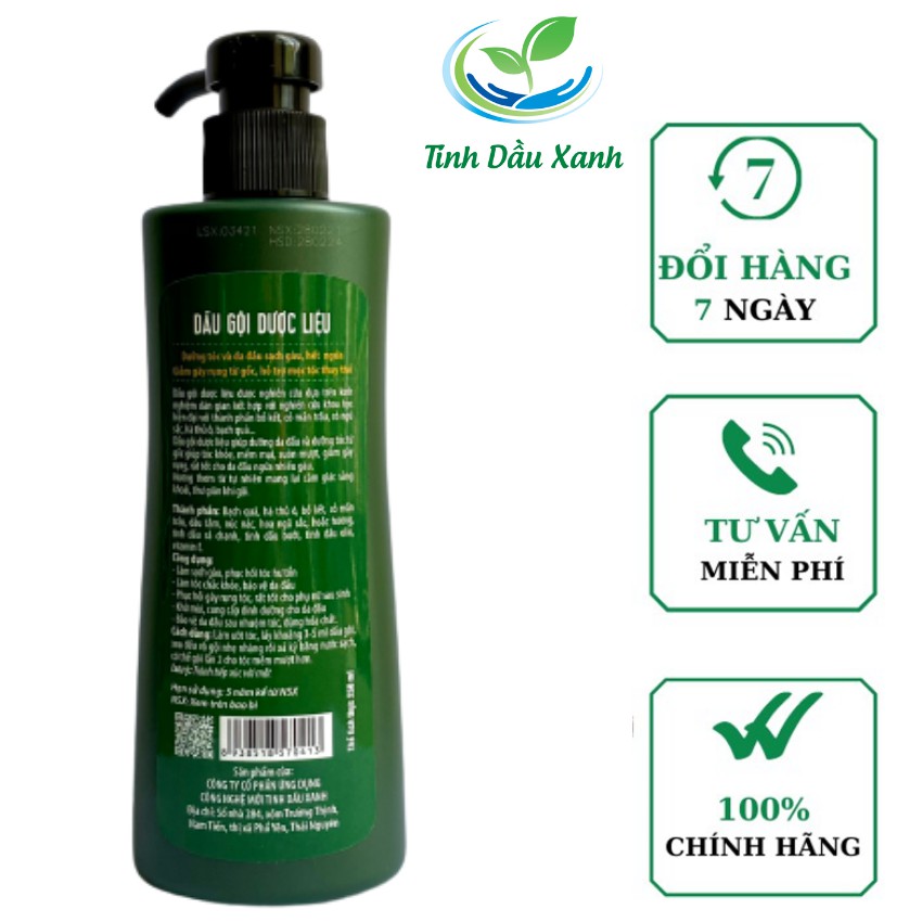 Dầu gội dược liệu Tinh Dầu Xanh loại 250 ml giúp dưỡng tóc, sạch gàu giảm gãy rụng dùng cho cả nam và nữ