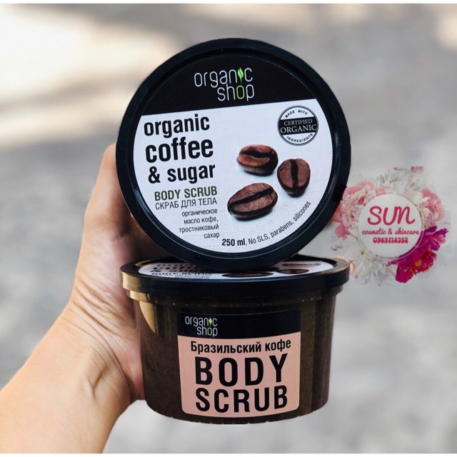 Tẩy Da Chết Toàn Thân Organic Coffee &amp; Sugar Scrub