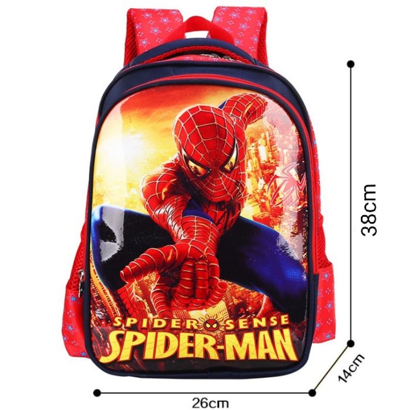 Ba lô siêu nhân người nhện người sắt ironman đội trưởng Mỹ balo cho Bé trai cặp Đi Học siêu nhẹ tiểu học lớp 1 - 5