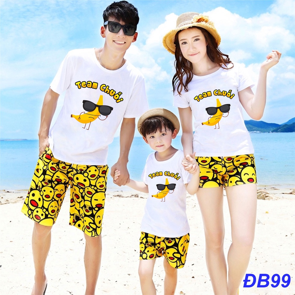 Áo đồng phục đi biển gia đình ,hội nhóm ,hình in sắc nét màu sắc đa dạng ,thoáng mát