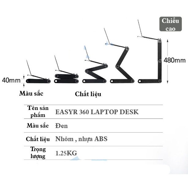 ✅[KÈM QUẠT TỎA NHIỆT] Bàn để laptop 🔴FREESHIP🔴 quay 360 Upro BLT1, bàn kệ laptop đa năng, dành cho mọi laptop