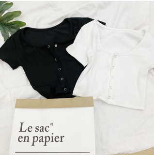 ÁO CROP NÚT BẤM ( BUTTON TOP)