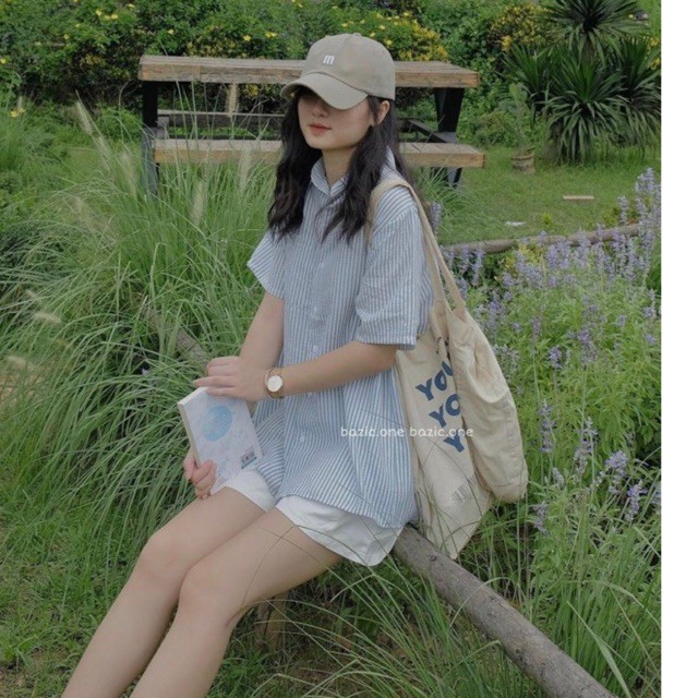sơ mi kẻ xẻ sau 157 cộc ta.y( kèm ảnh thật)