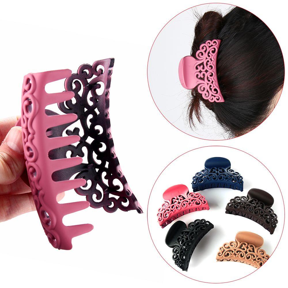 Kẹp Tóc Nhựa Kích Thước Lớn Thiết Kế Đục Lỗ Thời Trang