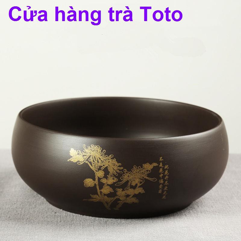 Cát tím lớn rửa trà gia dụng cặn bã xi lanh Kung Fu Bộ phụ kiện chén bát bút nhỏ <