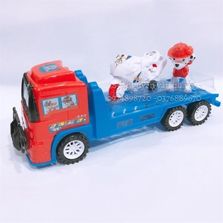 [HOT] Đồ chơi xe container chở xe mô tô chó cứu hộ cho bé 089A-1 089A-1