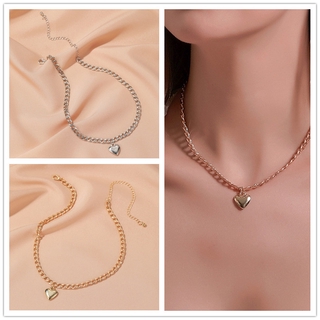 Dây chuyền mặt hình trái tim tối giản phong cách Hàn Quốc dành cho nữ