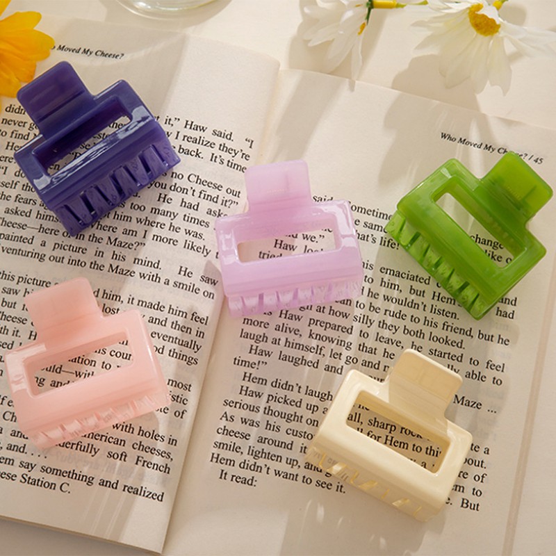 Kẹp Tóc Hình Vuông Màu Sắc Ngọt Ngào Cho Nữ