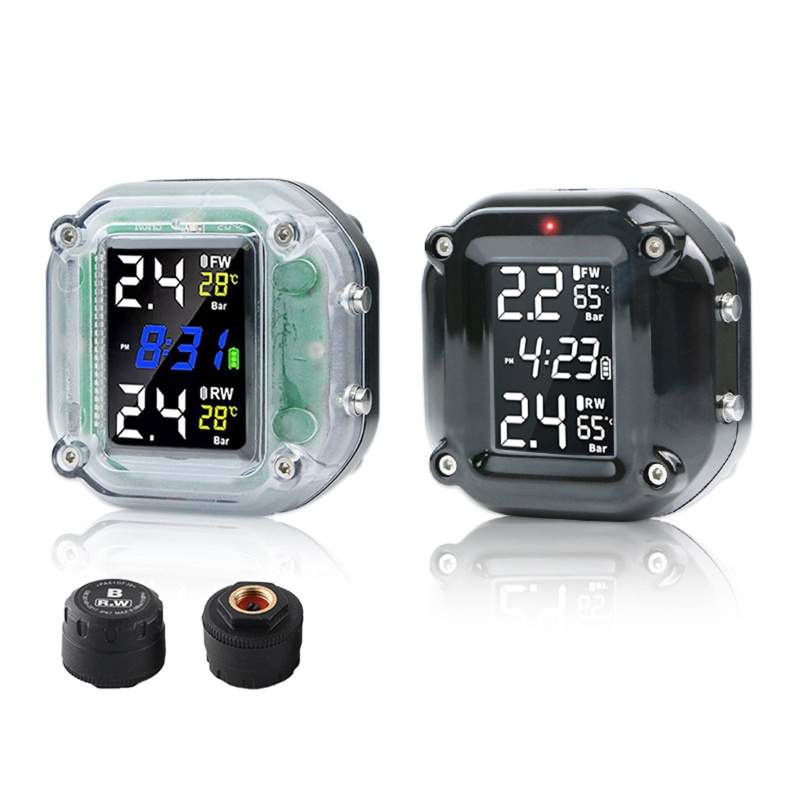 Hệ Thống Giám Sát Áp Suất Lốp Xe Kèm 2 Cảm Biến Bên Ngoài TPMS LCD