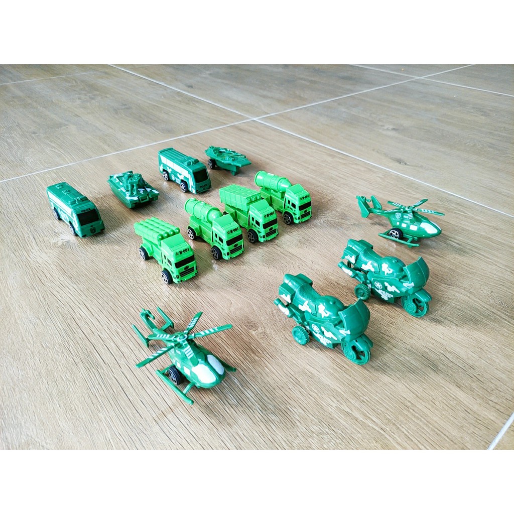 Set 12 mô hình đồ chơi mini cho bé Siêu xe, Ô tô, Phi cơ