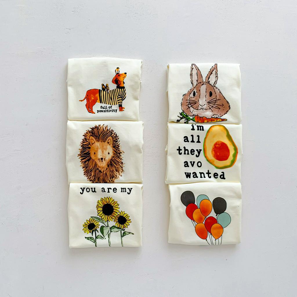 Áo Thun Mỏng Mùa Hè Tay Cộc In Họa Tiết Hoạt Hình Dễ Thương Đa Ứng Dụng Cho Bé Trai Và Bé Gái