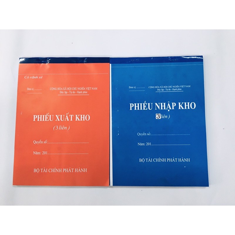 Phiếu xuất / nhập kho 3 liên A4 giấy Cacbon 100 tờ