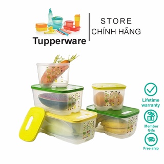 Bộ hộp trữ mát có nút hô hấp Ventsmart 7 hộp - Tupperware nhựa nguyên sinh