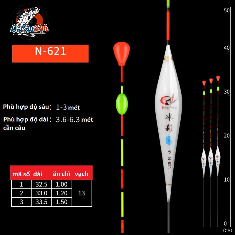 Phao câu cá Nano N-621 Tới N-628 Dùng Câu Đài Đầy Đủ Thông Số [PHAO 9]
