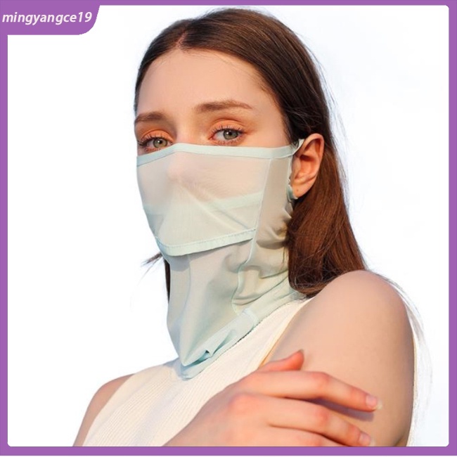 Khẩu Trang Bảo Vệ Chống Tia Uv Bằng Lụa Lạnh Gọn Nhẹ Thoáng Khí