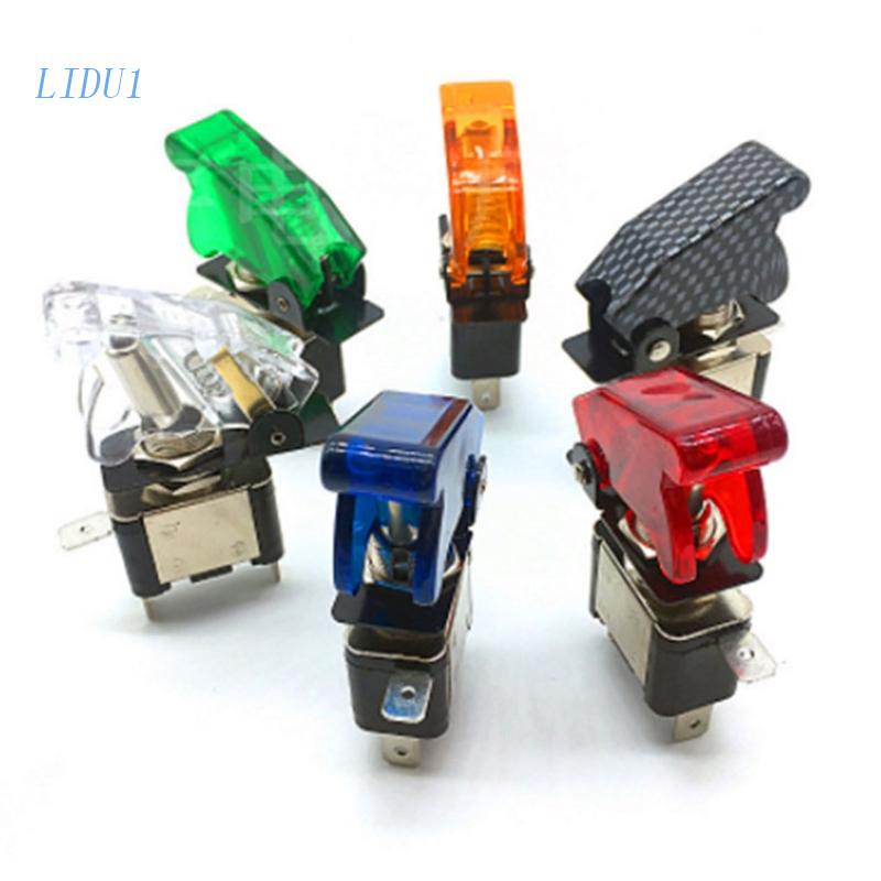 Nút Công Tắc Bật / Tắt Tự Động LIDU1 Có Đèn Led 12V 2 Cho Xe Hơi / Tàu Thuyền