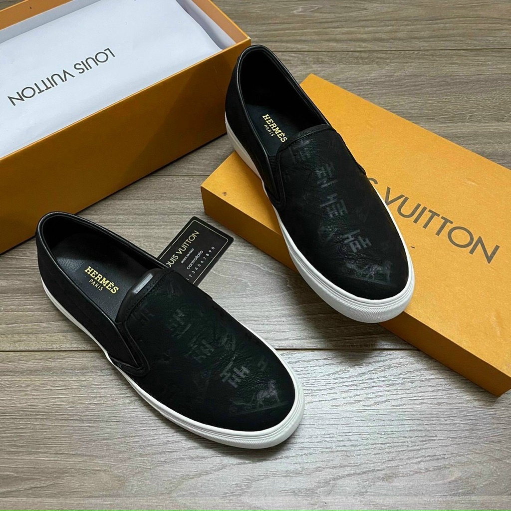 Giày lười PHILIPP PLEIN hoạ tiết đẹp đính ngôi sao thời trang màu đen fullsize