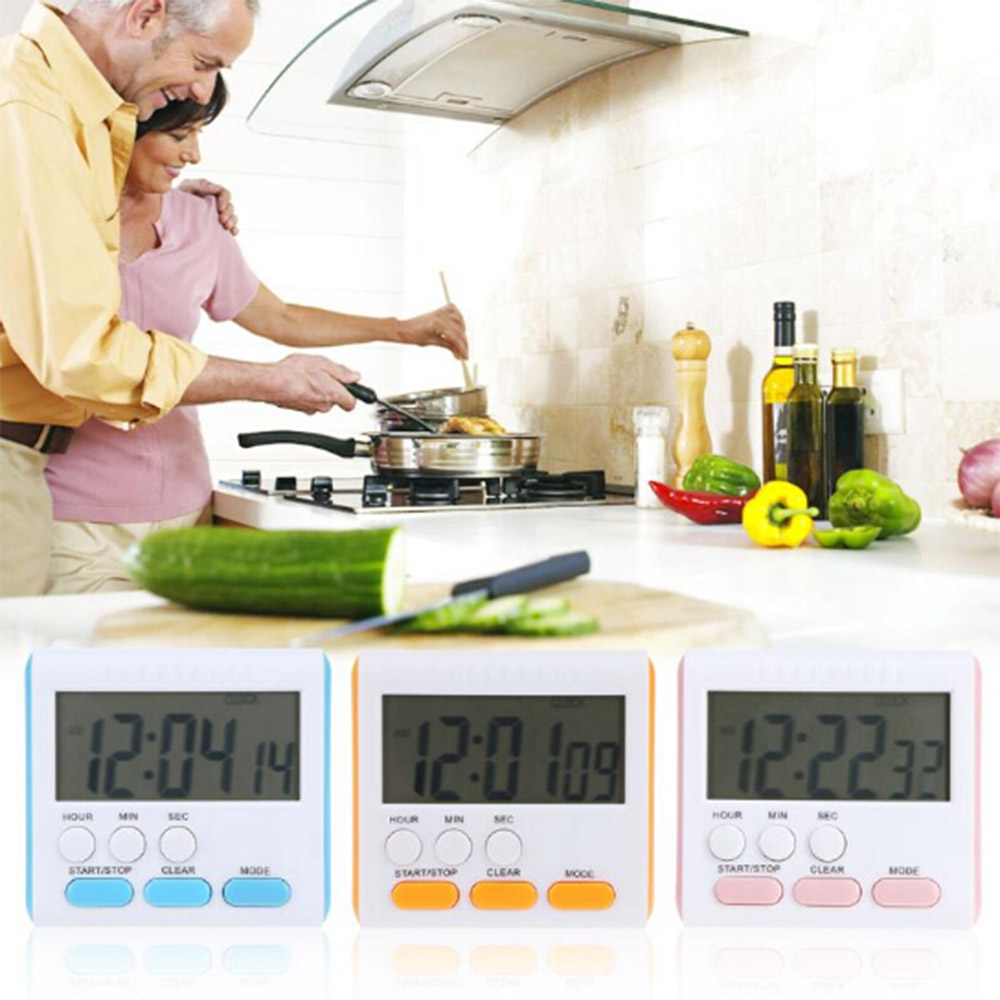 EPOCH Electric Cooking Timer Practical Alarm Clock Kitchen Timer Accessories with Stand Large Count Up Down Clock Supplies Multifunctional Kitchen Tools/Multicolor
