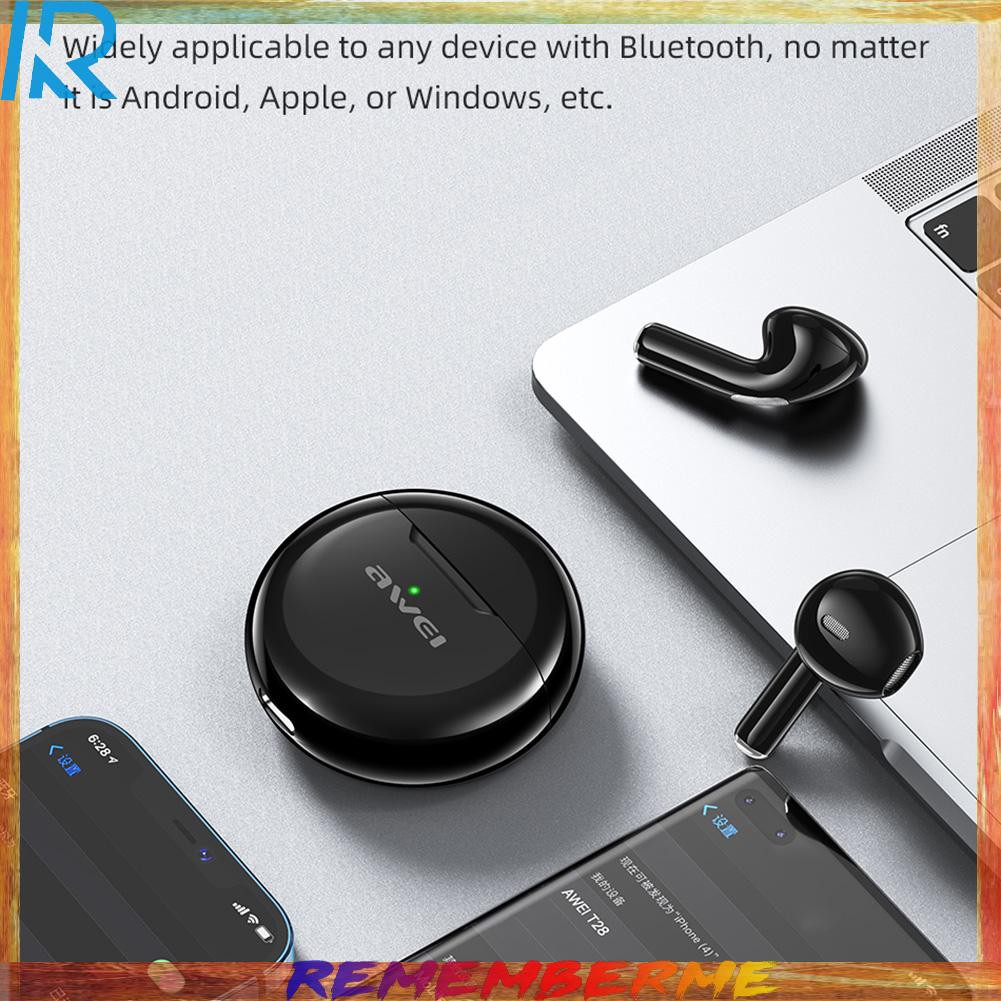 Set Tai Nghe Bluetooth 5.0 Không Dây Kèm Micro Awei T17