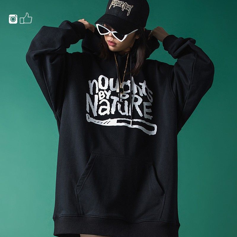 Áo sweater nam nữ unisex form rộng nỉ bông ngoại dày local brand ulzzang đen trắng hàn quốc có mũ NOUGHTS chống nắng