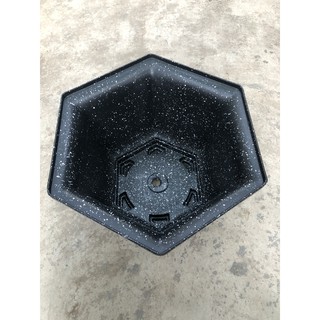 Combo 5 chậu nhựa lục giác vân đá size 44x30cm