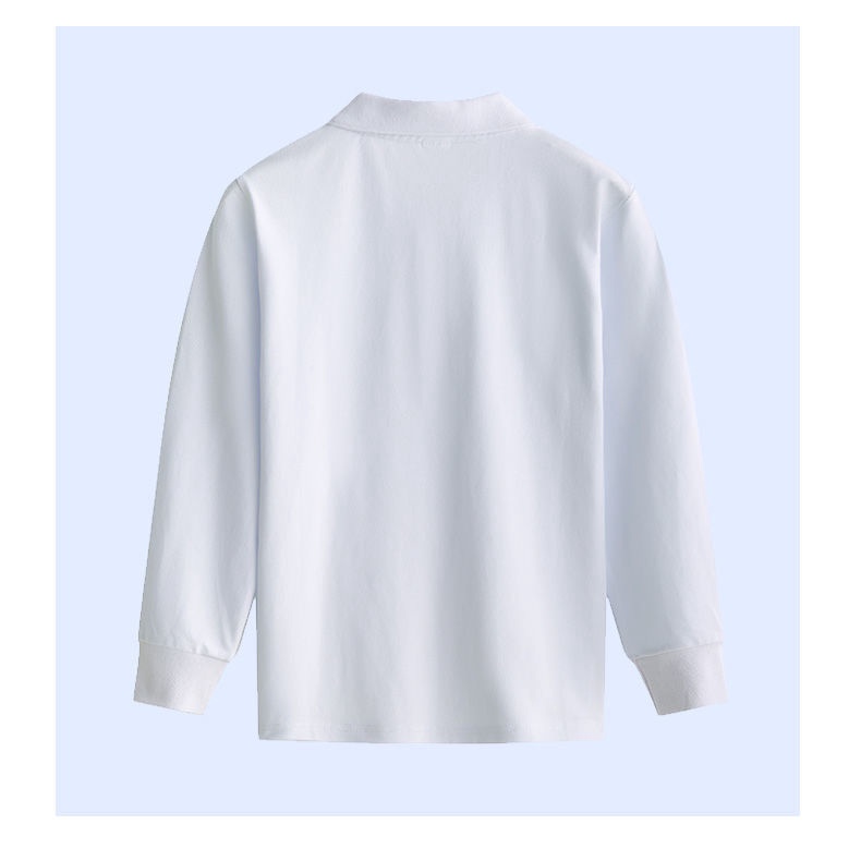 Áo polo Dài Tay Màu Trắng Đồng Phục Học Sinh Cho Bé