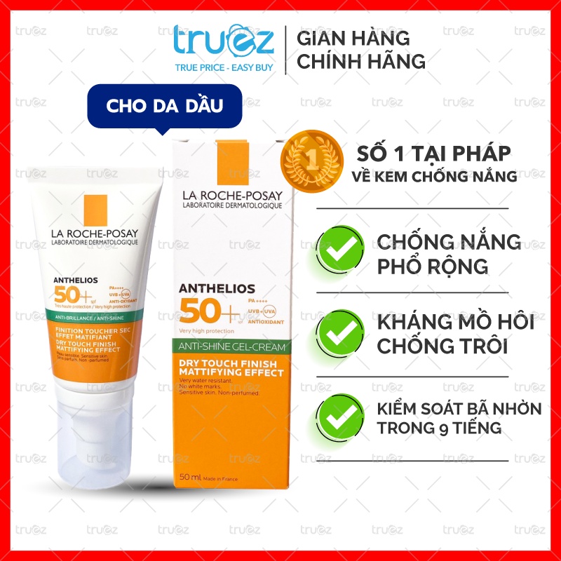 Anthelios Anti-Shine Gel Cream SPF50+ 50ml [Chính hãng]