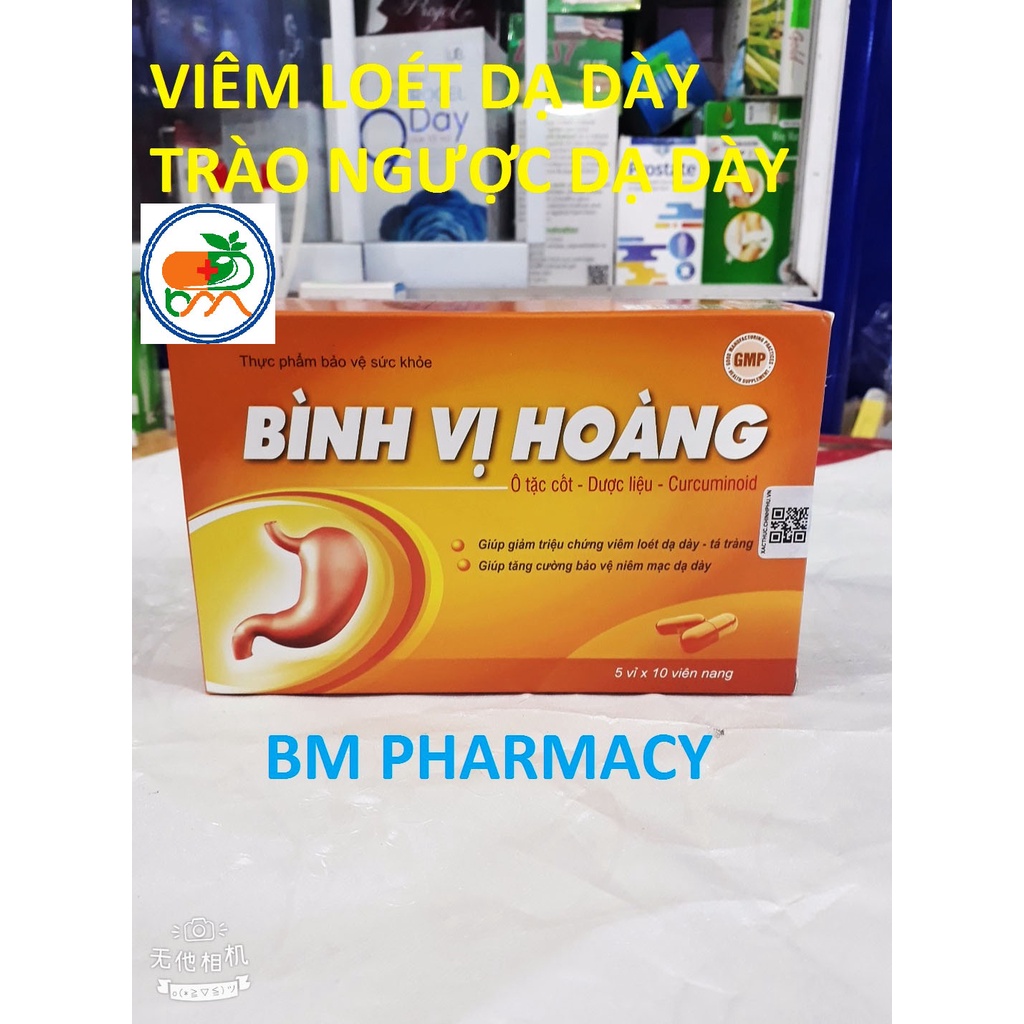 (CHÍNH HÃNG) Viên uống dạ dày BÌNH VỊ HOÀNG, giúp giảm triệu chứng viêm loét dạ dày, tá tràng; bảo vệ niêm mạc dạ dày