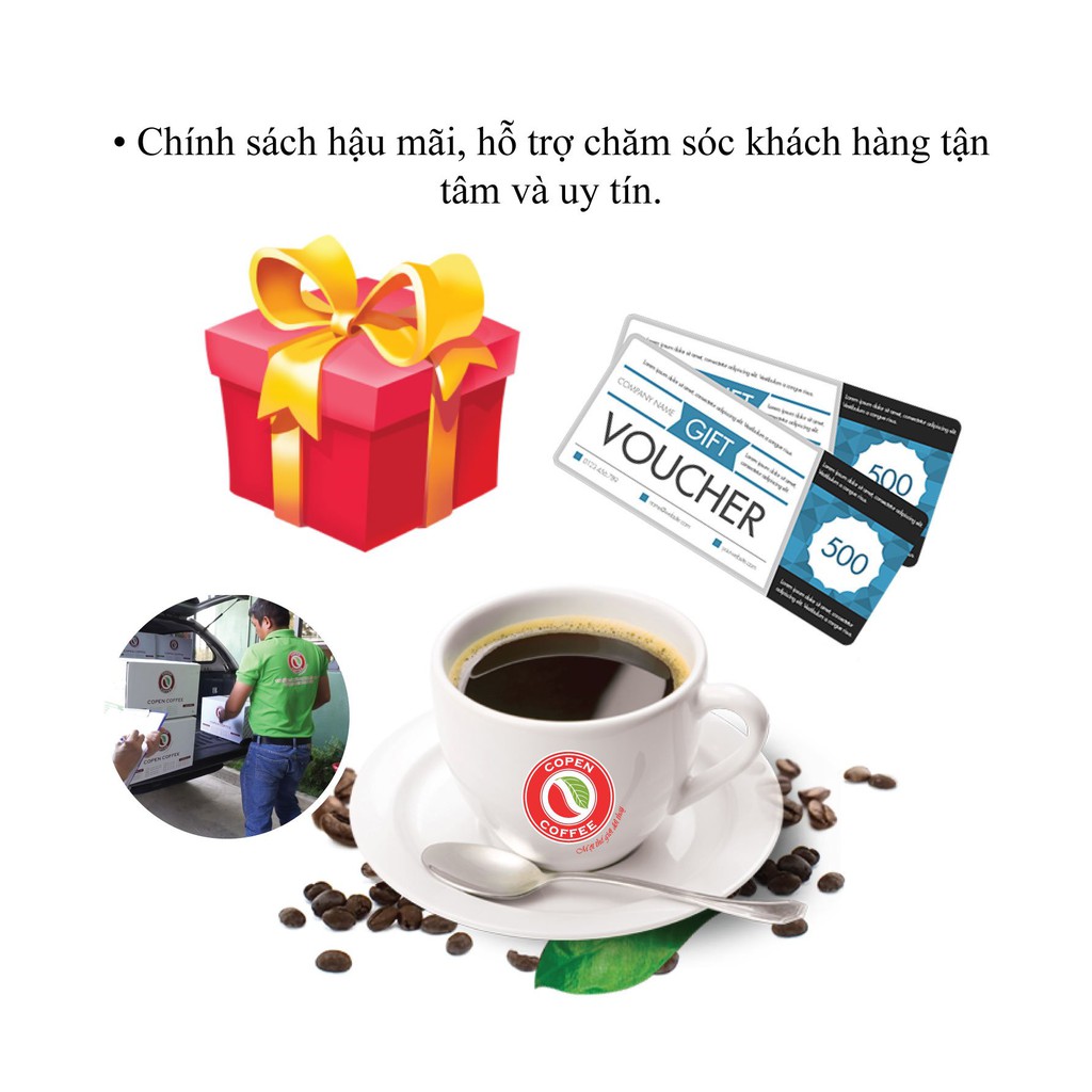 [Mã GROM35 - 10% đơn 150K] Hộp Cà phê sữa dừa hòa tan Copen Coffee (18 gói/hộp)