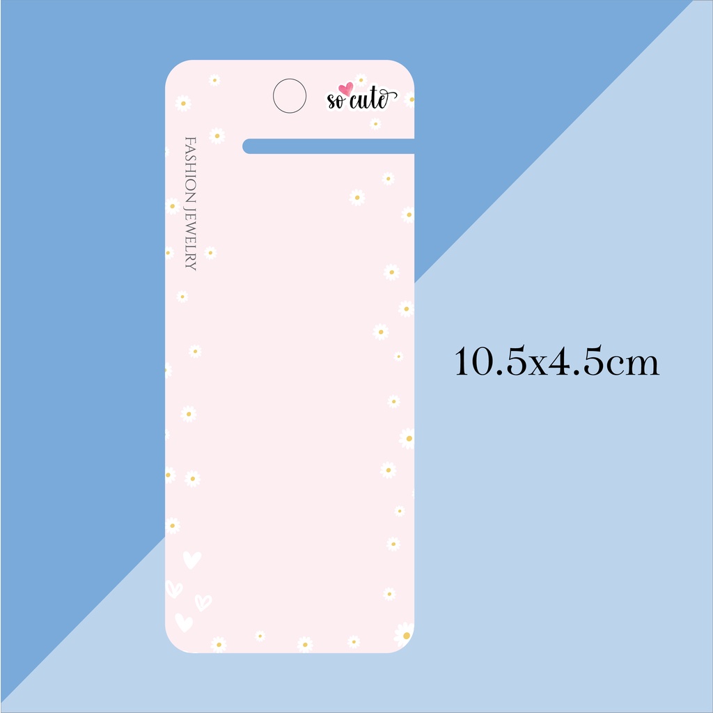 10 Bìa treo lắc tay, tag treo lắc tay, lắc chân, size 10.5x4.5cm