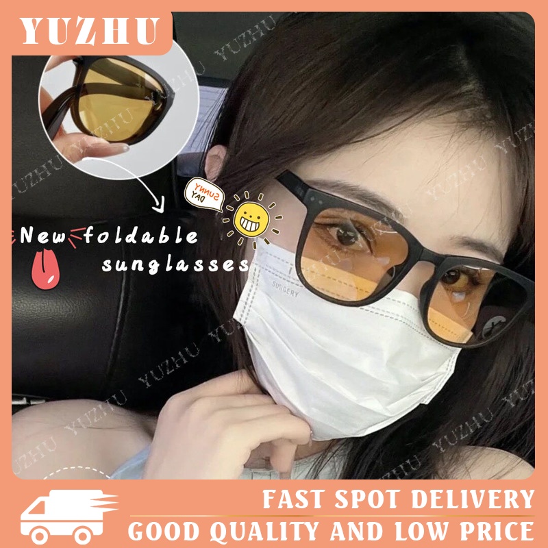Kính Chống Nắng UV Gọng Tròn Có Thể Gập Lại Thời Trang Cho Nam Và Nữ
