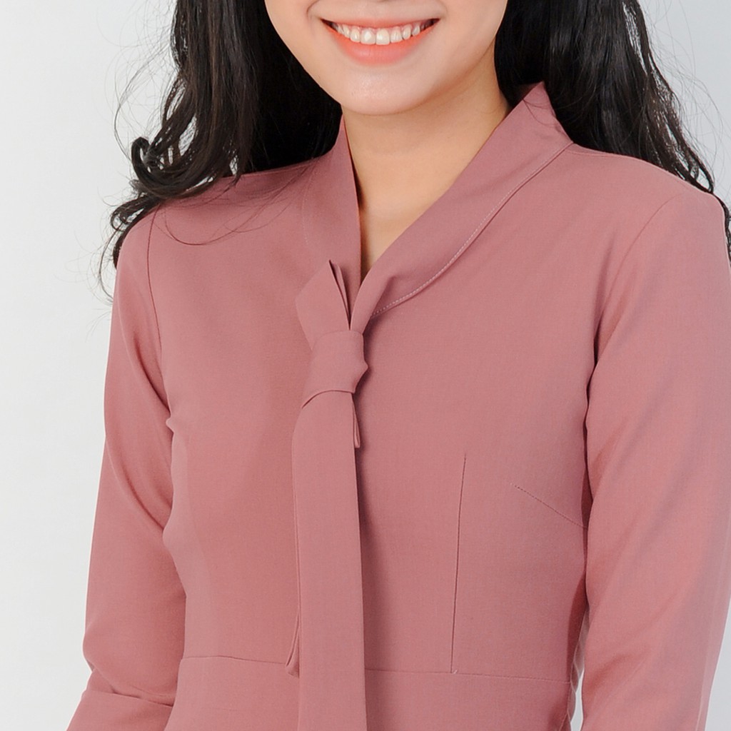 Đầm công sở nữ thiết kế thời trang Eden dạng váy ôm body cổ chữ v tay lỡ chất vải mềm mại thoáng mát co giãn tốt - D384