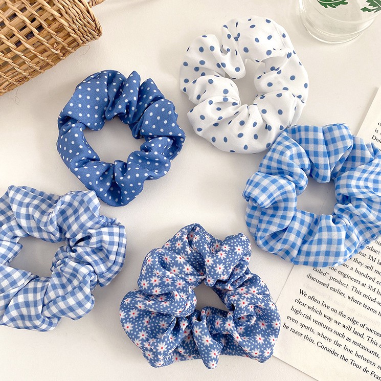 Dây buộc tóc co giãn họa tiết chấm bi đáng yêu cho nữ