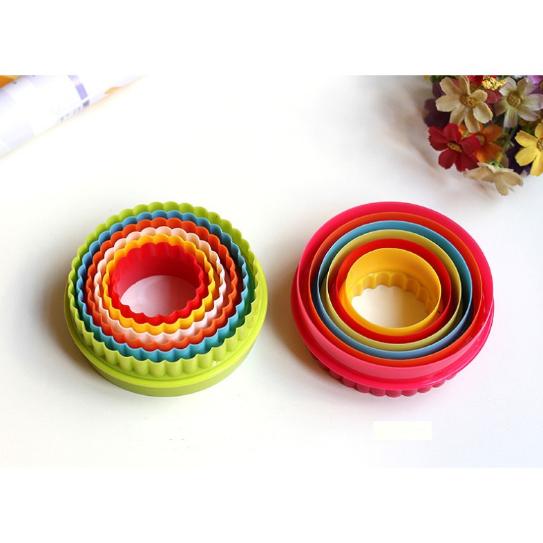 Bộ nhấn nhựa tròn ⚡ HÀNG CAO CẤP ⚡ bộ nhấn nhựa tròn răng cưa chất liệu an toàn dễ sử dụng