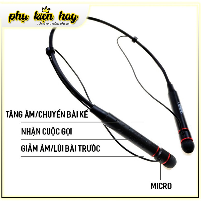 Tai nghe thể thao Bluetooth Remax RB-S6 choàng cổ có 2 đầu hít nam châm