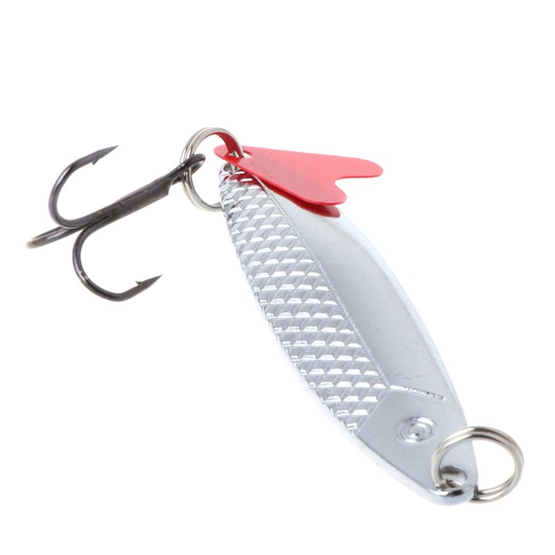 Mồi Câu Cá Nhân Tạo Bằng Kim Loại Cứng Màu Vàng / Bạc Có Móc Câu Tiện Dụng