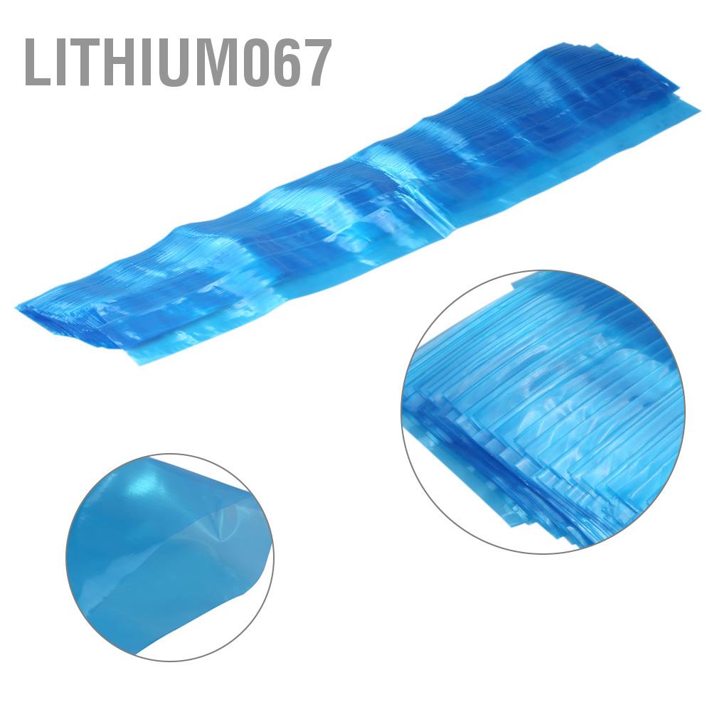 Set 100 túi nhựa dùng một lần màu xanh dương bọc máy xăm