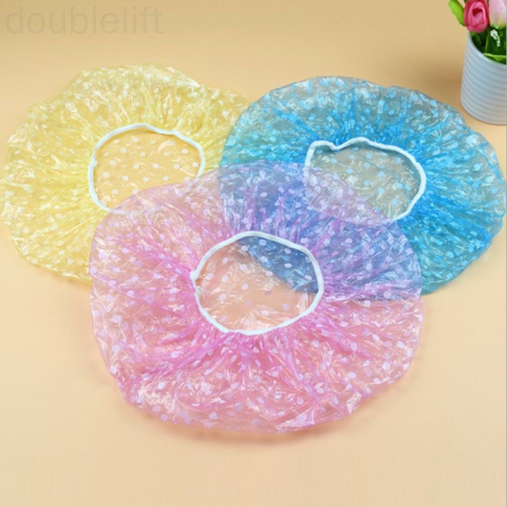 6 Mũ trùm tóc làm từ nhựa trong suốt dùng một lần sử dụng tiện lợi cho nữ