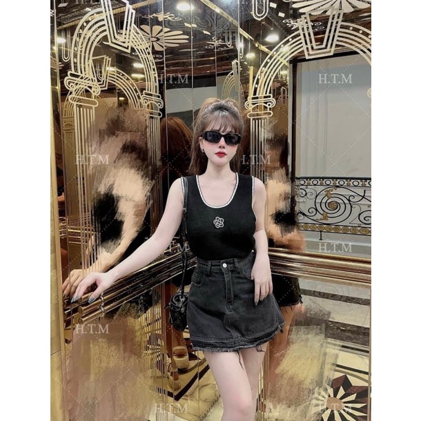 ÁO LEN SÁT NÁCH HOA CHẤT ĐẸP MS15331