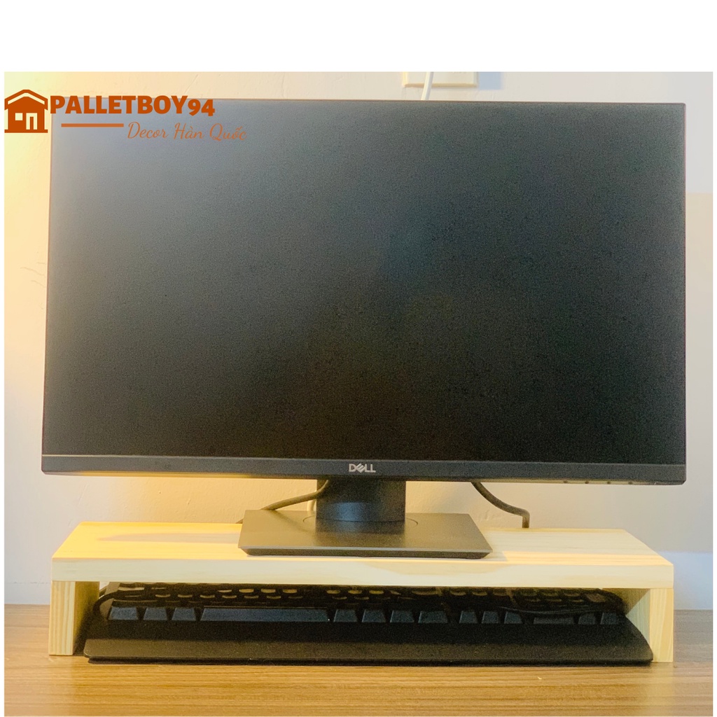 Kệ để màn hình máy tính - laptop bằng gỗ thông tự nhiên, kiểu dáng đơn giản giá rẻ