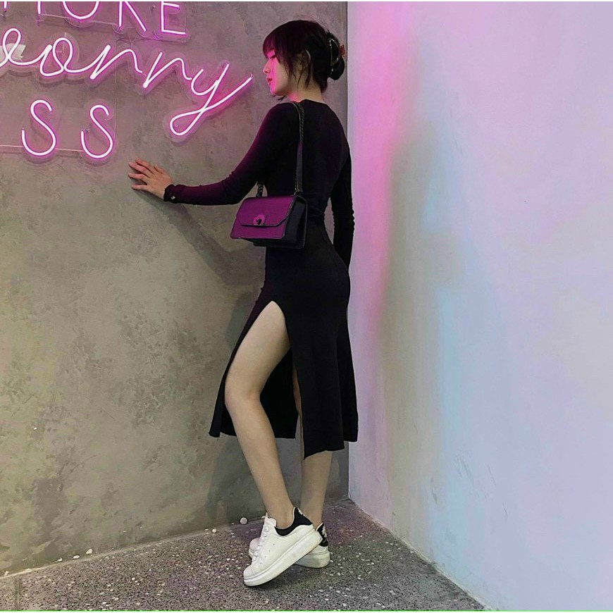 Đầm Body tay dài xẻ đùi cao | BigBuy360 - bigbuy360.vn