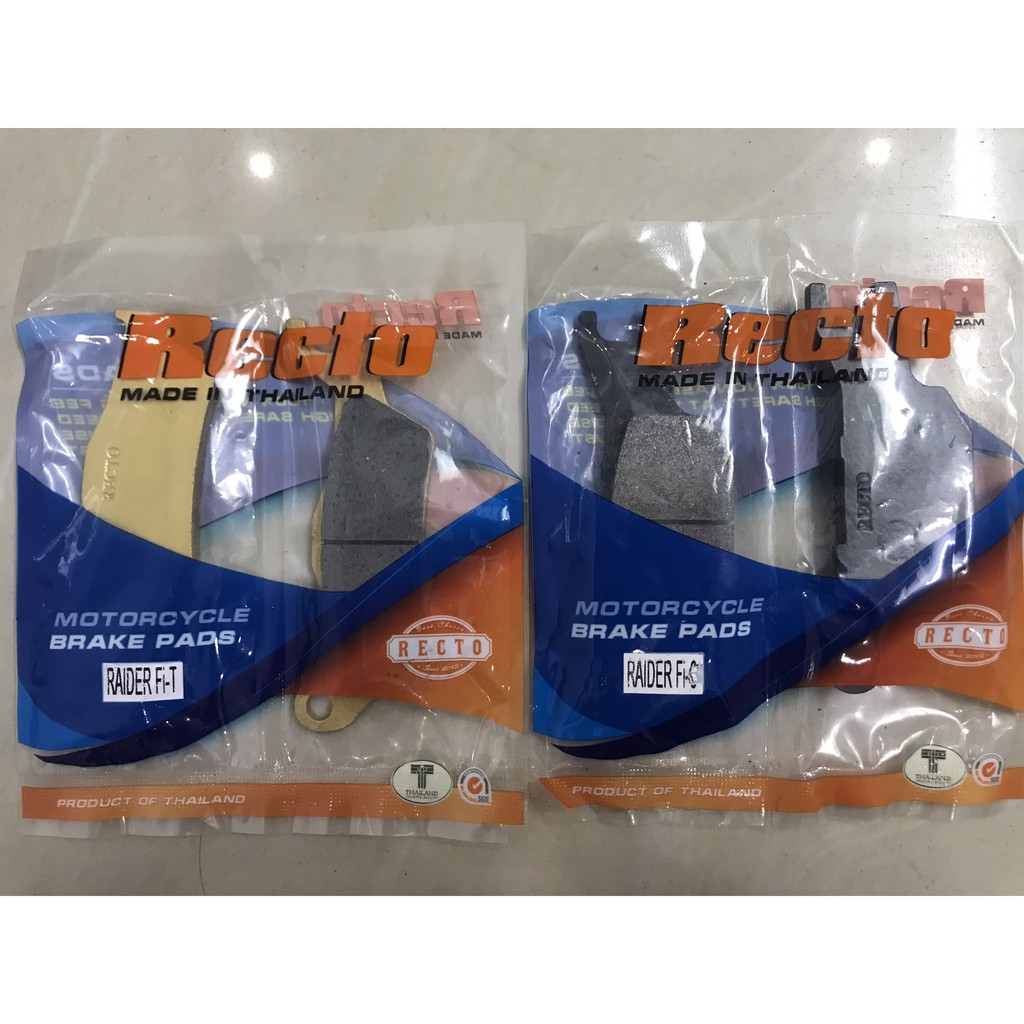 Bộ bố thắng đĩa Recto trươc, sau cho Suzuky Satria, Raider FI