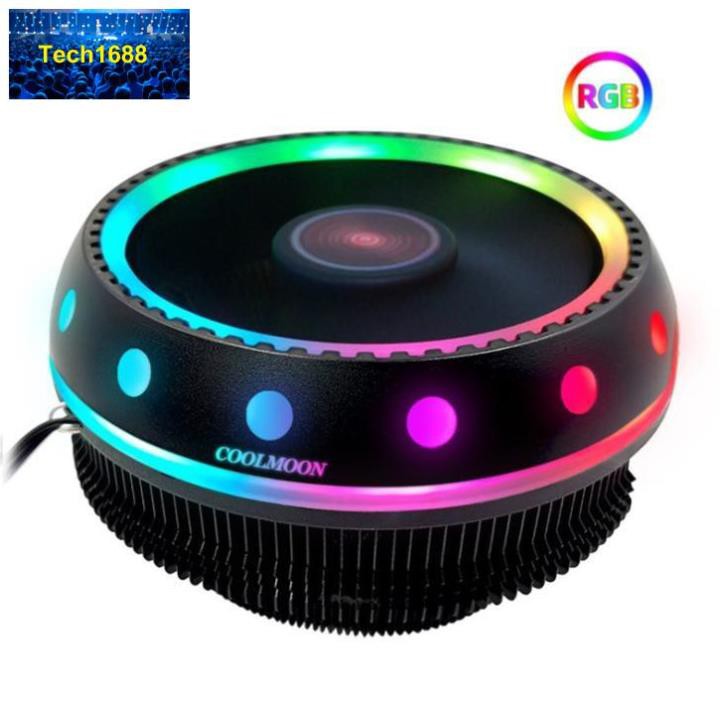 Quạt Tản Nhiệt, Fan CPU Coolmoon UFO X Led RGB - Tự Động Đổi Màu Và Hiệu Ứng