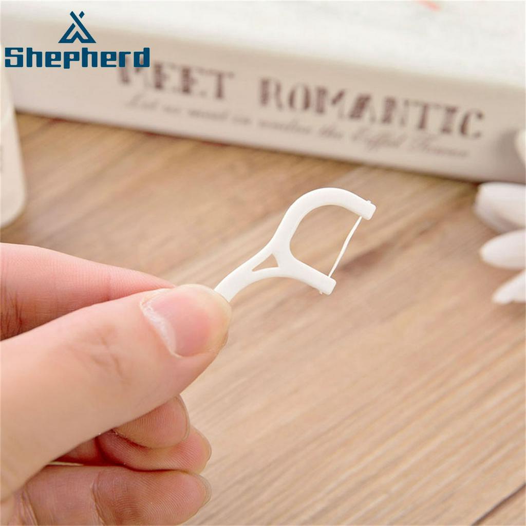Hộp 30 tăm chỉ nha khoa Shepherd dùng xỉa răng tiện dụng an toàn
