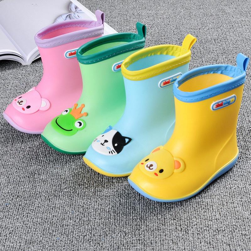 Ủng Đi Mưa Ba Chiều Chống Trượt Họa Tiết Động Vật Dễ Thương Cho Bé