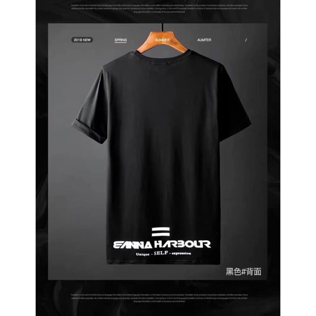 DQT1914 - Áo Tee Korea Harbour Banna hạt vuông đuôi tôm chính hãng  TH45S