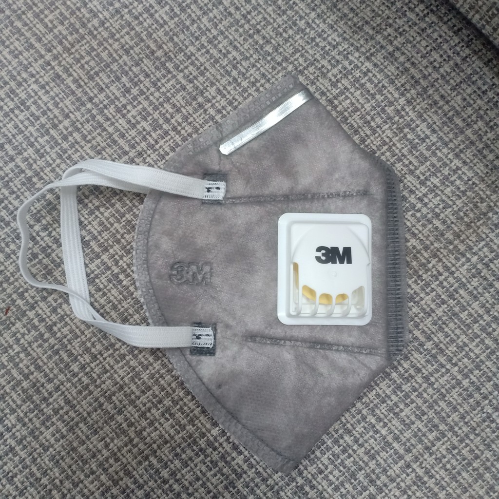 Khẩu trang có van 3M 9541V tiêu chuẩn KN95, lọc bụi mịn, hóa chất nhẹ có van thở, khẩu trang than hoạt tính đeo tai
