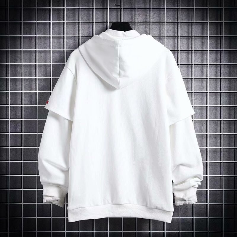 Korean Style Double Layer Fake Long Sleeve Hoodie For Men Size M-3Xl | BigBuy360 - bigbuy360.vn